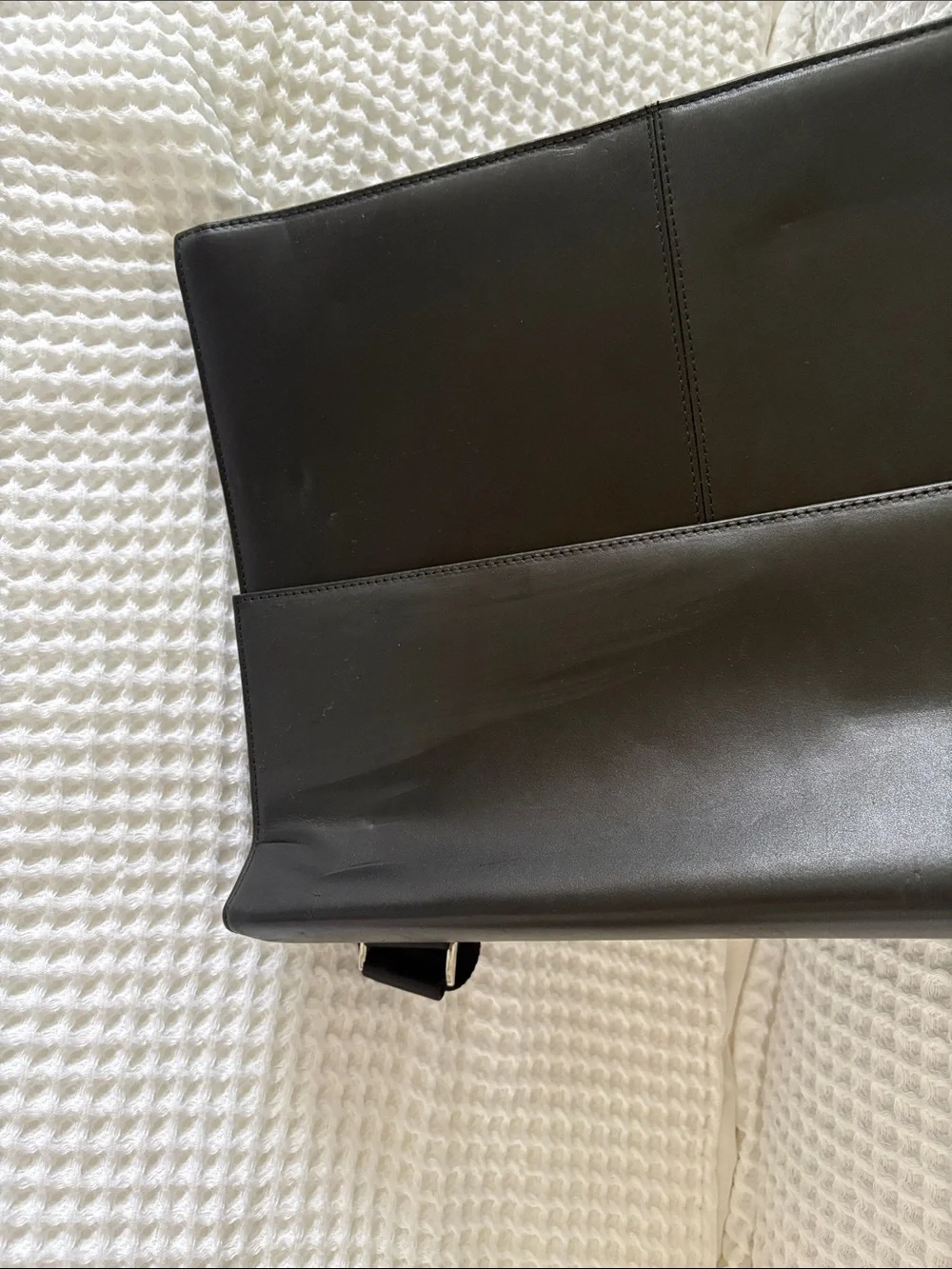 Hartmann Black Leather Messenger Bag